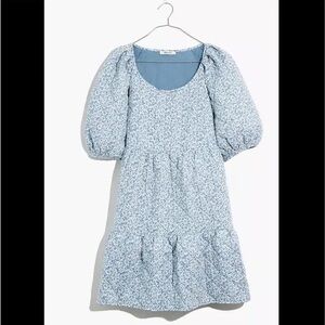 Madewell Floral Print Quilted Mini Dress